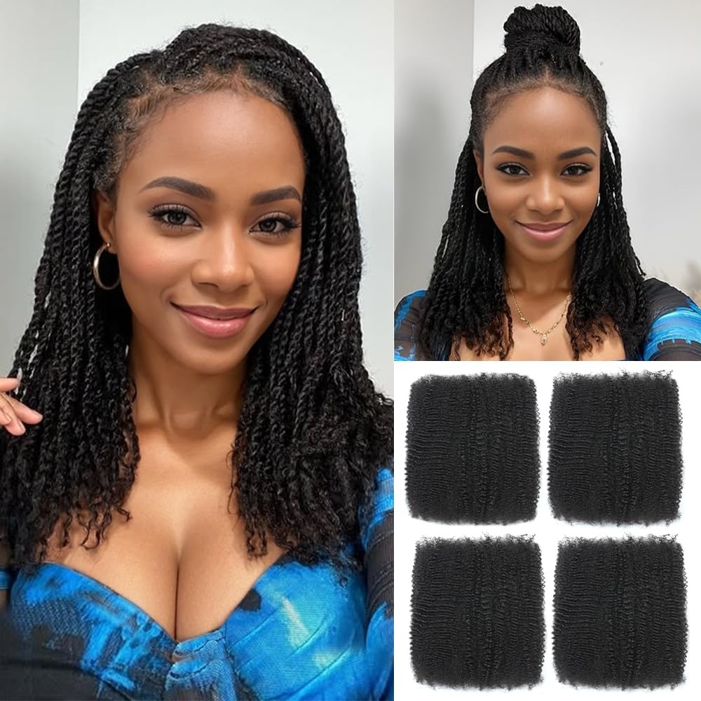 Hair Care Color - 1/3/5pcs Afro Kinky Curly Bulk Human