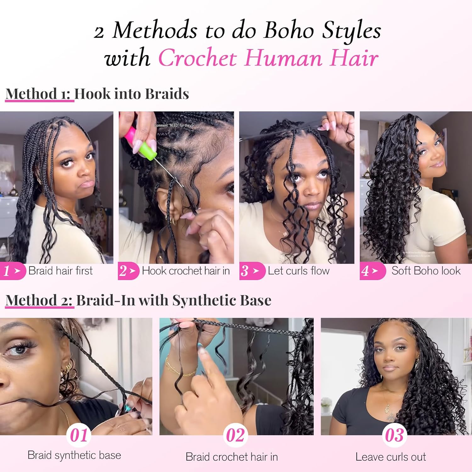 Crochet Human Hair Lightweight - огляд і ціна Hair Care Color