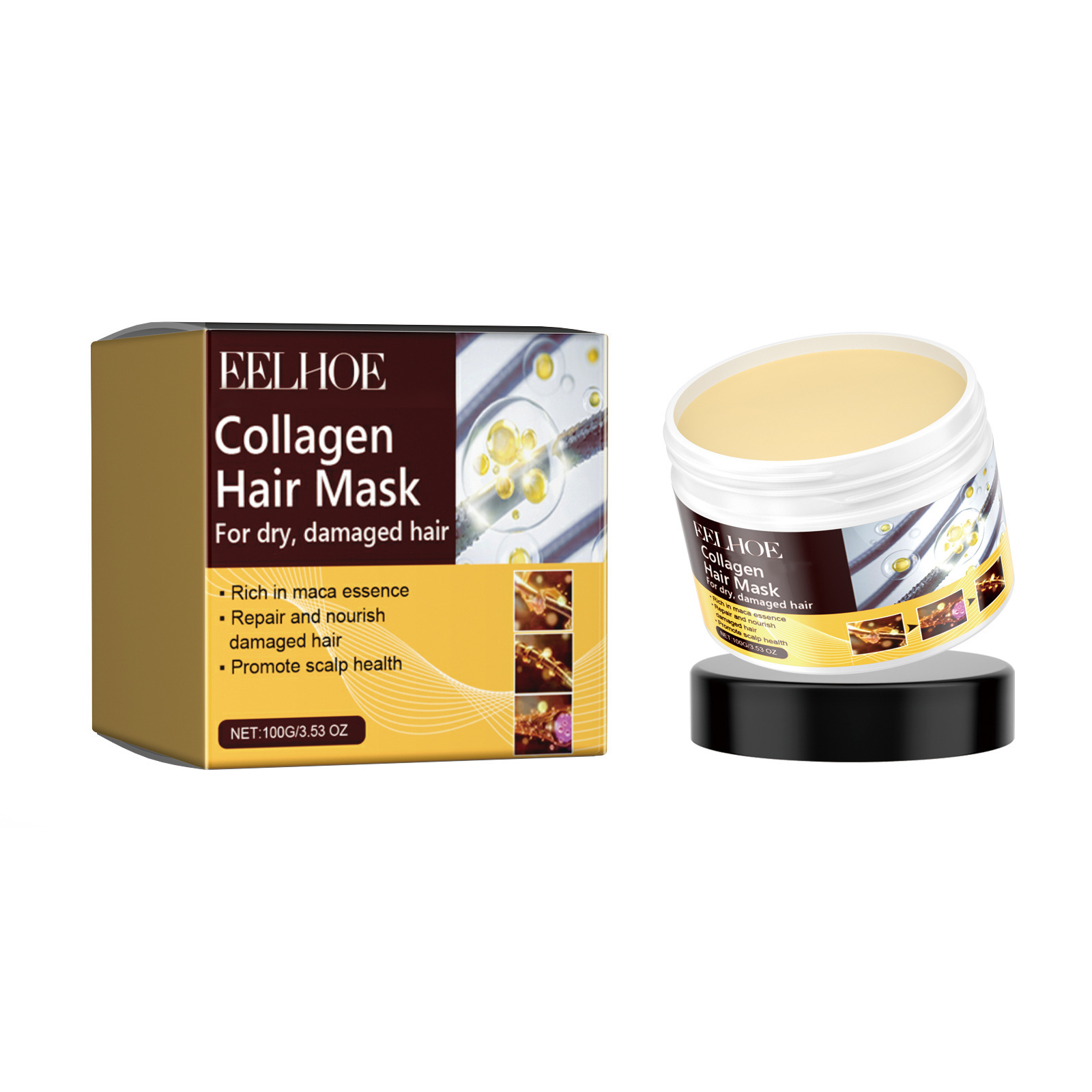 EELHOE Collagen Hair Mask Anti - огляд і ціна Hair Care With Protein