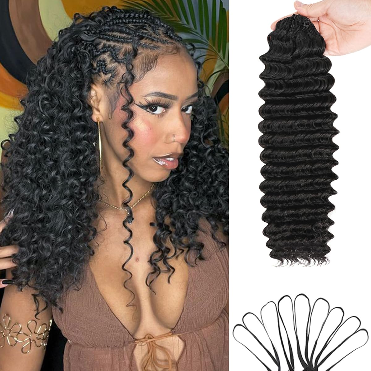 Deep Wave Feather Crochet Huma - огляд і ціна Hair Care Color