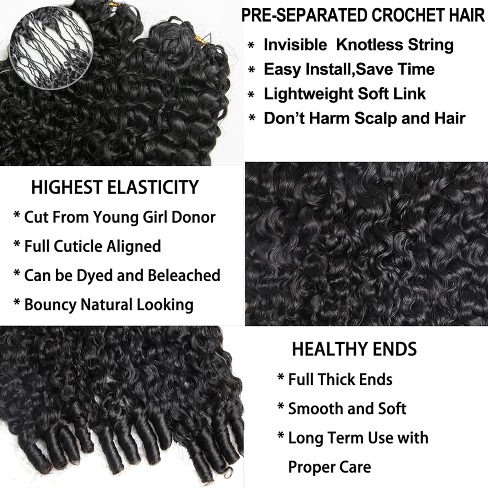 Burmese Curly Feather Crochet  - огляд і ціна Hair Care Color