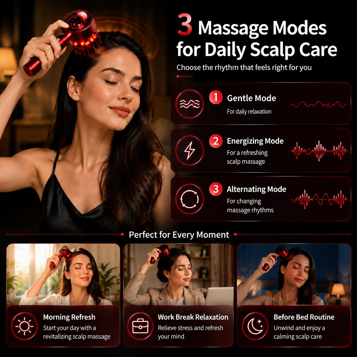 Red Light Scalp Massager Comb  - огляд і ціна Hair Care Serum