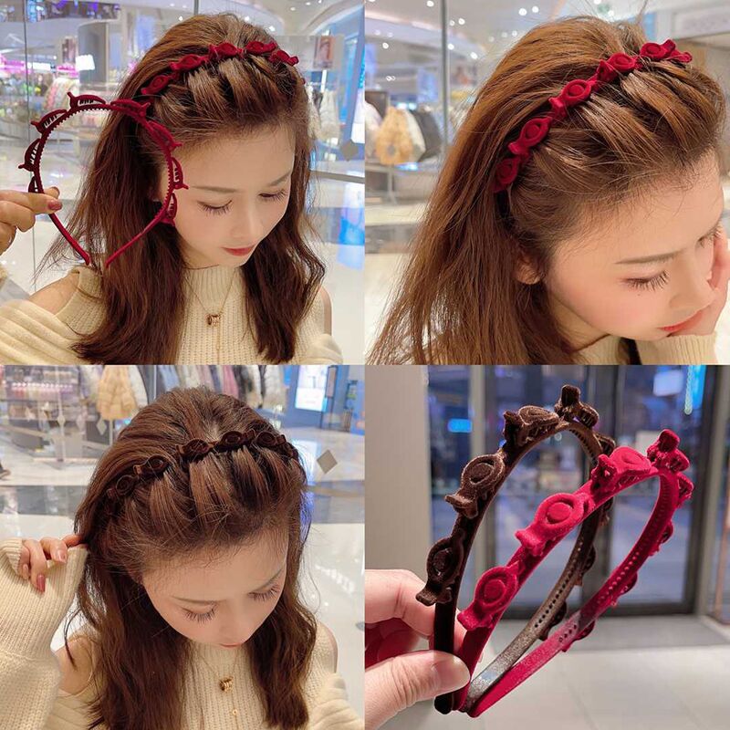 1/3Pcs Flocking Braided Headba - огляд і ціна Hair Care Baby
