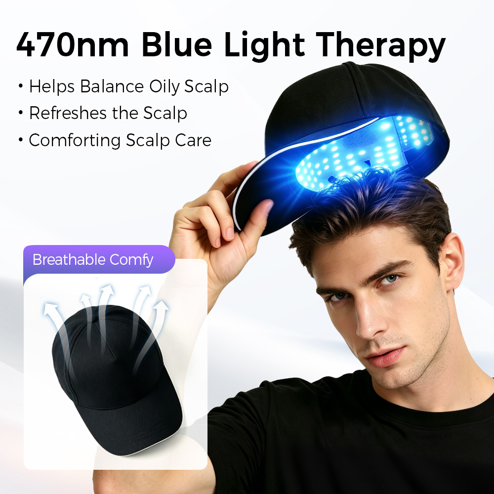 LED Hair Growth Cap Red Blue L - огляд і ціна Hair Care With Protein